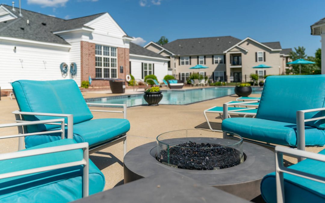 chairs by a pool