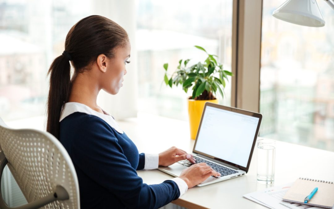 Lady at a computer